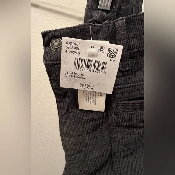 American Eagle 🦅 Outfitters Stretch Corduroy Low Rise Baggy Wide Leg Pants - Picture 4 of 5